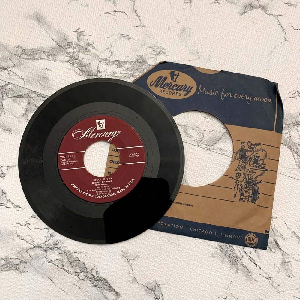 Vintage 45 RPM Patti Page Record Album // Mercury Records